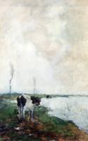 Weissenbruch, Jan Hendrik - A Cow Standing By The Waterside In A Polder